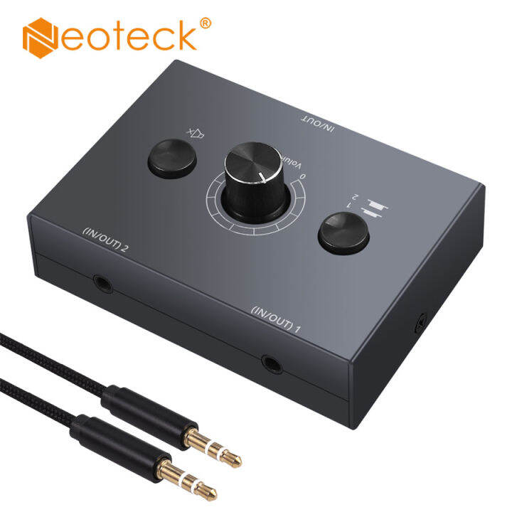 Neoteck 2(1)in1(2)Out 3.5mm Stereo Audio Switch Audio Switcher 3.5mm