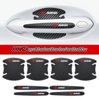 8 Pieces Toyota Avanza Carbon Fiber Door Handle Protection Sticker - Door Bumper Strip Decorative Car Accessories