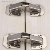 ✹☈๑ 90 Degree Not Drilling Hole Cabinet Hinge Hydraulic Cabinet Cupboard Door Hinges Soft Close Furniture Hinges Hardware