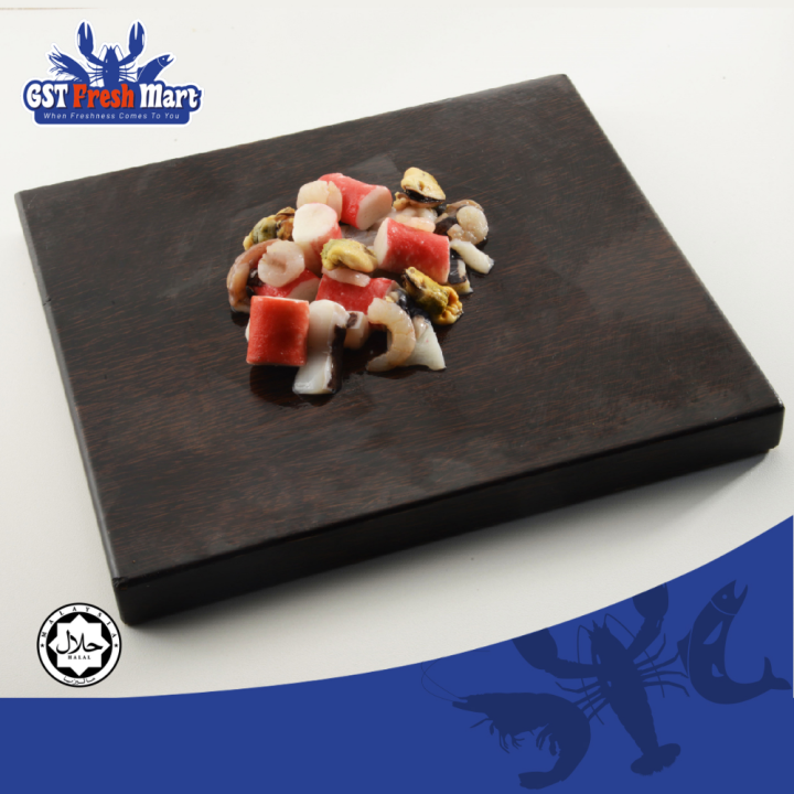 FROZEN MIXED SEAFOOD 500GM/PKT 冷冻海鲜参包 GST FRESH MART Lazada