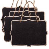 Hanging Chalkboard Mini Sign Blackboard Tags Message Chalkboards Board Table Signs Tag Wedding Standsnumber Wood Halkboard