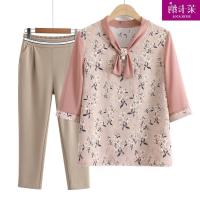 ❏๑▬ 2022 new summer dress style top suit 40 years old 50 middle-aged and elderly womens thin short-sleeved t-shirt