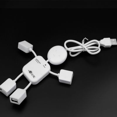 【ยืดหยุ่น】ใหม่4พอร์ต Hub USB1.1ความเร็วสูง Humanoid Splitter Cable Adapter สำหรับแล็ปท็อปพีซี