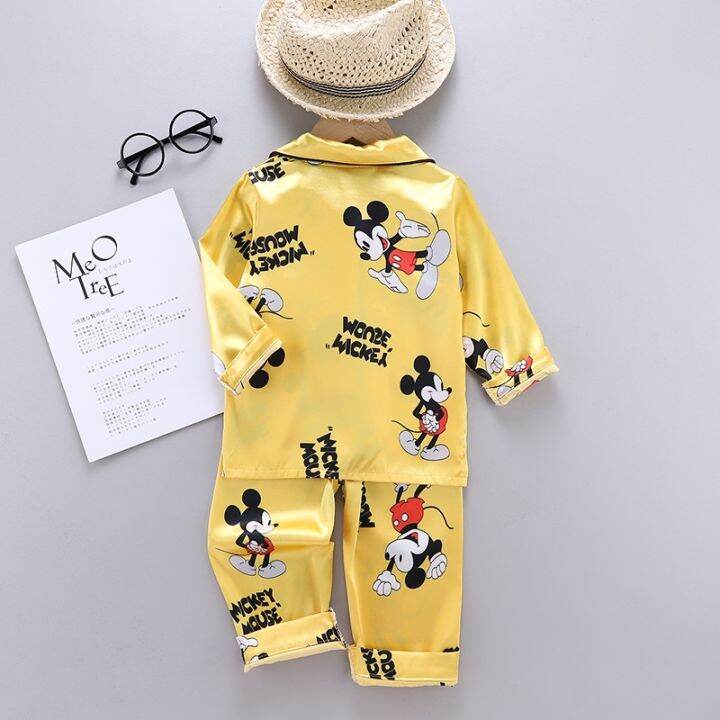 xiaoli-clothing-2022เด็ก39-s-การ์ตูน-mickey-บ้านน้ำแข็งชุดสูทเด็กผู้ชายและชุดนอนสำหรับเด็กผู้หญิงชุดชุดนอนสำหรับเด็กผู้หญิงชุดนอนเด็กผู้หญิงชุดนอนสำหรับเด็กผู้หญิง