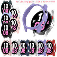 เคสเคสมือถือ PC กลวงสำหรับ Samsung Galaxy Watch 5 40มม. 44มม. อุปกรณ์ป้องกันกรอบมีสีสันฝาแข็งกรอบกันชน