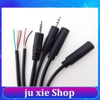 JuXie store 25CM 2.5mm Mono 3pole 4pole Connector Cable Male Female Plug 3pin Extension Wire DIY Audio Repair Cable Adapter