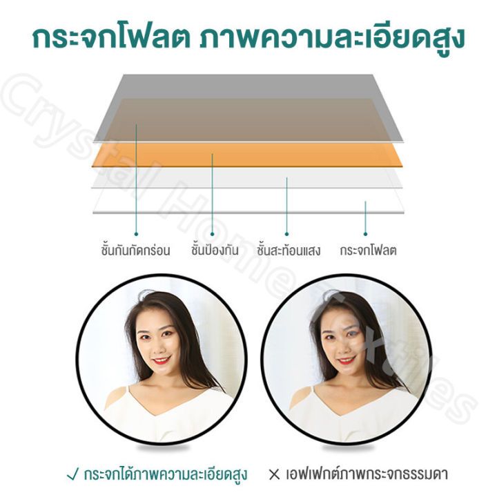 จัดส่งที่รวดเร็ว-กระจกกลม-กระจกแต่งหน้า-พร้อมส่ง-กระจกส่อง-ห้องนอน-ห้องพัก-ตั้งได้-แขวนผนังได้-60-50-40cm-แพ็คเกจที่เสีย-สีดำ