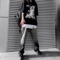 2021 ฤดูร้อนใหม่ Anime Gothic เสื้อยืดผู้หญิง Punk Harajuku พิมพ์เสื้อยืดสั้นหลวมและสบาย u