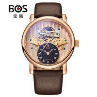 ⌚นาฬิกากลไกนาฬิกาสำหรับผู้ชายแบบกลวงสำหรับใส่ลำลองเข็มขัดโลหะกันน้ำไม่ขึ้นสนิมปรับแต่งได้นาฬิกาสำหรับผู้ชายได้ตามต้องการ
