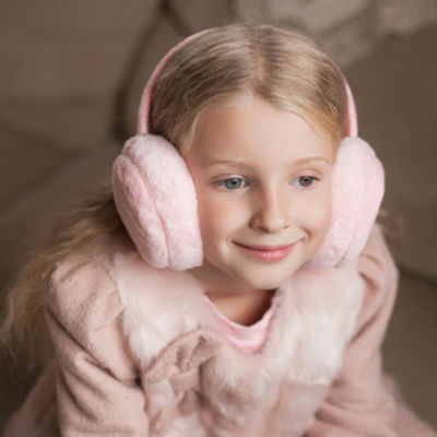 2021NEW Solid color childrens autumn and winter earmuffs warm and comfortable ski earmuffs boys and girls universal headphones