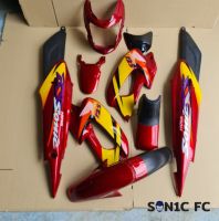 ชุดสี sonic รุ่น2 สีแดง (8 ชิ้น) ติดลาย