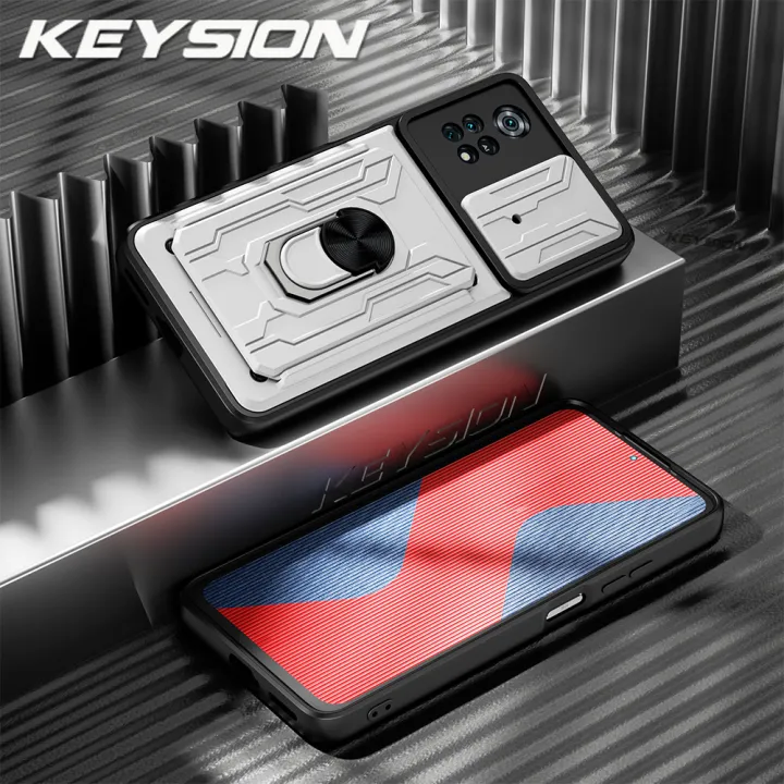 Keysion Shockproof Case For Xiaomi Poco X4 Pro 5g M4 Pro 5g Card Bag Camera Protection Phone 1441