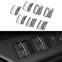 7Pcs/Set ABS Chrome Car Window Lift Buttons Sequins Trim Sticker For Honda CRV CR-V Civic 2016 - 2020 Essories