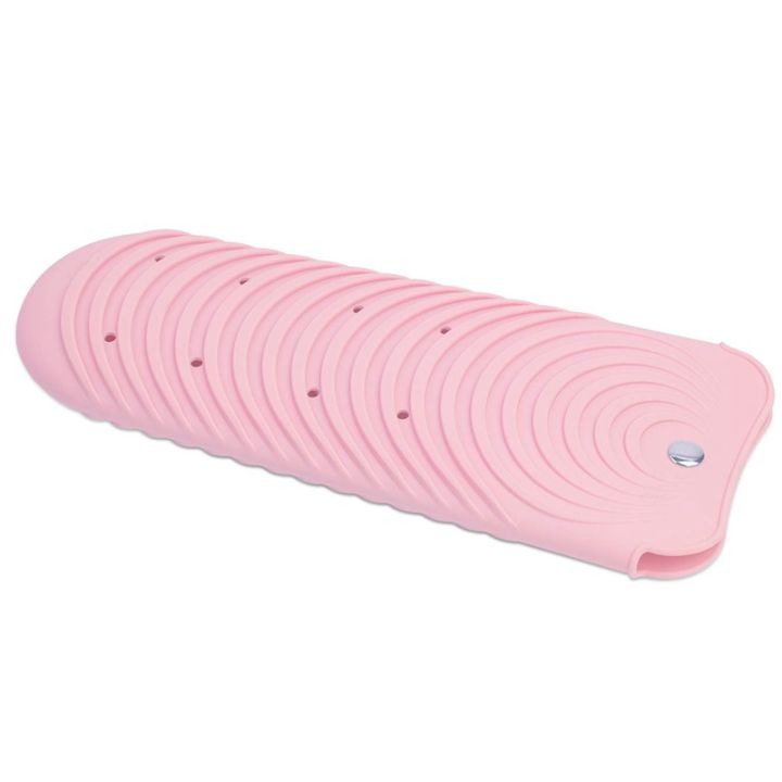 Pink Hair Straightener Pouch,heat Resistant Mat Holder For Flat