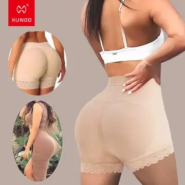 XUNDD Women's Mid Waist Hip Lift Pants Paddings Hip and Butt Panty Seamless  Lace Padded Underwear