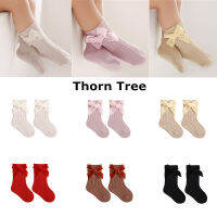 Thorn Tree เด็กทารกเด็กหญิงถุงเท้า Bowknot Anti-Skid ถุงเท้าน่ารักฤดูใบไม้ร่วงฤดูหนาว WARM ถุงเท้า