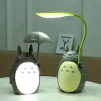 Creative Night Lights LED Cartoon Totoro Shape Lamps USB Rechargeable Reading Table Desk Lamps for Kids Gift Home Decor Novelty Night Lights