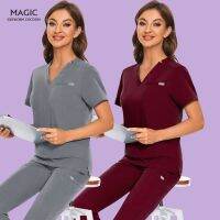 Scrub Nursing Uniforms Women Men Anesthetist Work Shirt Casual Jogger Tops Operating Room Doctor nursing Workwear Dentist Overalls