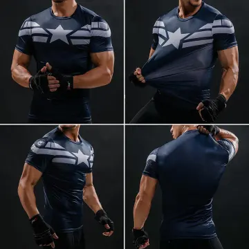 Superhero Compression Sports Shirt, Men's Short  