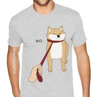 Shiba Inu No Tees Shirts Male Classic T-Shirt Men Mens England Style Tshirts Men Low Price England Style Custom Wholesale