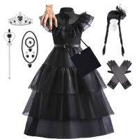 【CC】 Addams 1 Up Costume Children Fluffy Frocks School Day Outfits