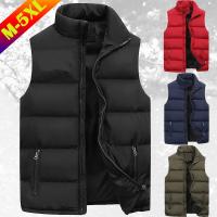 ZZOOI New Mens Fashion Down Vest Jackets Casual Printed Vest Sleeveless Outdoor Warm Waistcoat Down Jacket for Men