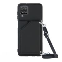 ☢ Wallet Strap Case for Samsung Galaxy A71 A24 A12 A32 A54 A52 A72 M51 A51 A21S Shockproof Card Leather Necklace Crossbody Cover