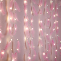 300 Leds Wedding Feather Curtain Remote Control Light String USB Romantic Night Battery Operated Party DIY Fairy Home Decor