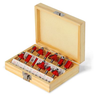 【LZ】 12pcs 1/4in 6mm 8mm Shank Milling Cutter Router Bit Set Wood Cutter Carbide Shank Mill Woodworking Engraving Cutting Tools