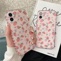 เคสลายการ์ตูนสตรอเบอร์รี่สำหรับ Reno 7 8 Pro + SE Reno7se เคสโทรศัพท์สำหรับ Reno7เคสซิลิโคนนิ่มผู้หญิงป้องกันการตก