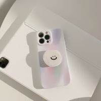 Apple ตัวยึดเคสโทรศัพท์มือถือหน้ายิ้มสำหรับไอโฟน14/13/12/11/X/x/xr เหมาะสำหรับฟิล์ม13 Pro Max เคสโทรศัพท์มือถือ14 Plus เรียบง่ายน่ารักเคสโทรศัพท์มือถือ12 Mini Anti-Fall เคสแข็ง