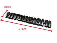 ตรา mitsubishi สีชุบโครเมี่ยม ขอบดำ​ ขนาด 14.5 x 2.2cm สินค้าคุณภาพ* **จัดส่งเร้ว สวยงามโดนใจ**