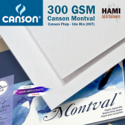 Giấy vẽ Màu nước CANSON MONTVAL 300gsm Vân Mịn HOT
