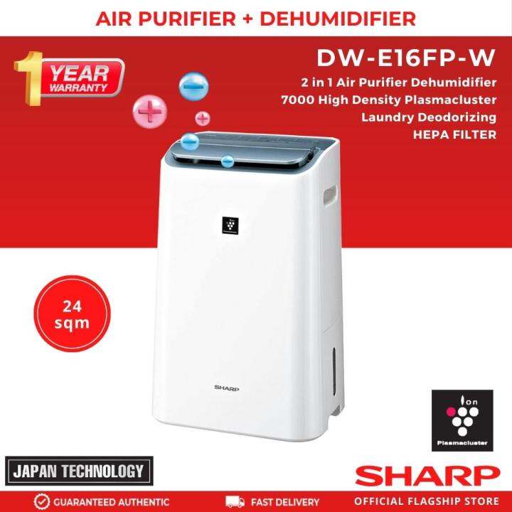 Sharp DWE16FPW Air Plasmacluster 2 in 1 Air Purifier Dehumidifier