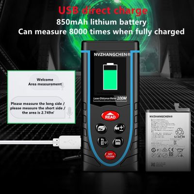 【jw】◘  Rangefinder Trena Digital Distance Measure Tape Accurate USB Charging Electric Sensor