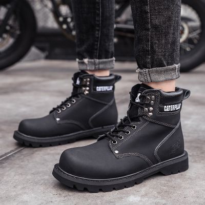 [High quality] COD tooling high-top Martin boots for men and women waterproof non-slip hiking shoes
