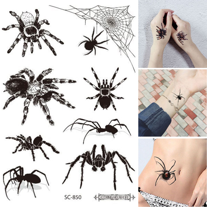 xăm hình nghệ thuật nhện 3d cực đẹp và đơn giản  5giay