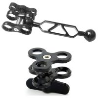 Aluminum Alloy Ball Joint Arms 3 Section Ball Joint Clamp for GoPro Black &amp; Dual Ball Joint Arm and 2 Butterfly Clip