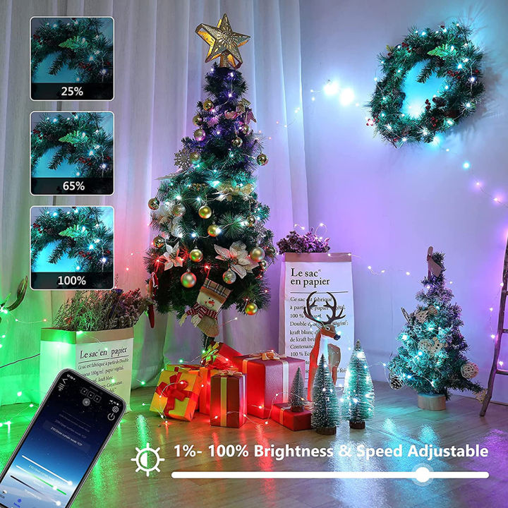 app-สมาร์ท-led-นางฟ้าแสง-string-100leds-rgb-เพลงซิงค์เงินลวดต้นคริสต์มาสพวงมาลัยไฟงานแต่งงานวันหยุดตกแต่ง