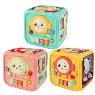 Activity Cube Toy Developmental Montessori Learning Music Activity Cube Toys Educational Learning Activity Cube with Instrument Sound and Music fashionable