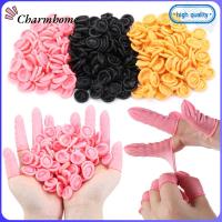 CHARMHOME 100/300PCS ป้องกันไฟฟ้าสถิตย์ แบบใช้แล้วทิ้ง เครื่องมือทำเล็บ ปลอกนิ้ว ถุงมือป้องกันปลายนิ้ว เตียงเด็ก ถุงมือยาง