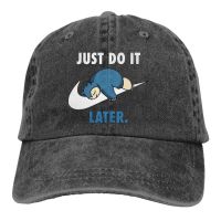 Couple Version Snorlax Just Do It Later Lazy Tick Swoosh Adjustable Caps Presents