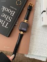 ■◕♙ Luxury Gold Metal Real Leather Band For iWatch Series 8 7 6 5 4 3 SE Women Slim Strap For Apple Watch 41mm 40mm 38mm 45 42 44 49