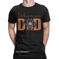 Men Doberman Dad Dog Tops T Shirts Animal Pet Oversized Pure Cotton Novelty Harajuku Crewneck Tees Aesthetic Camisas T-Shirt