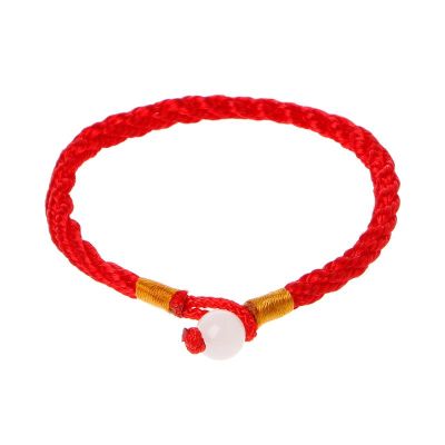 Handmade Lucky Kabbalah Red String เชือกถักมิตรภาพสร้อยข้อมือเครื่องเพชรพลอยแฟชั่น