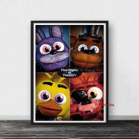 FNAF สุดยอดเกมสยองขวัญรูปโปสเตอร์โบราณผ้าใบวาดภาพ Hiasan Kamar อยู่อาศัยผ้าใบพิมพ์ภาพภาพศิลปะตกแต่งผนังบ้าน A23831ภาพฝาผนัง