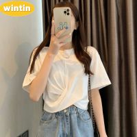 Wintin Niche French Style Beautiful Short-Sleeved T-shirt Womens Summer Loose Ins Sweet and Spicy Style Slimming Chic Short Top Design Sense