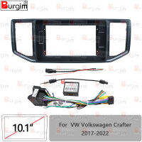 รถวิทยุ Fascia สำหรับ VW Volkswagen Crafter 2017-2022 10นิ้ว2DIN สเตอริโอแผงสายไฟอะแดปเตอร์ Canbus ถอดรหัส