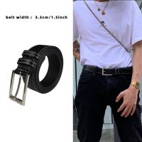 High Quality Men Belt Alloy Square Buckle Male PU Leather Belt Men Male Strap Pin Buckle Fancy Vintage Jeans Waistband Strap Belts