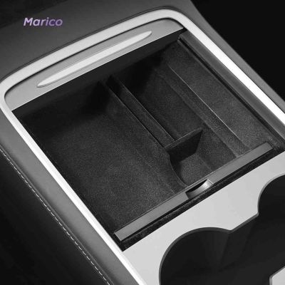 กล่องเก็บของคอนโซลกลางรถยนต์ สําหรับ Tesla Model 3 Y 2021-2022 [Marico.th] 3 ชิ้น